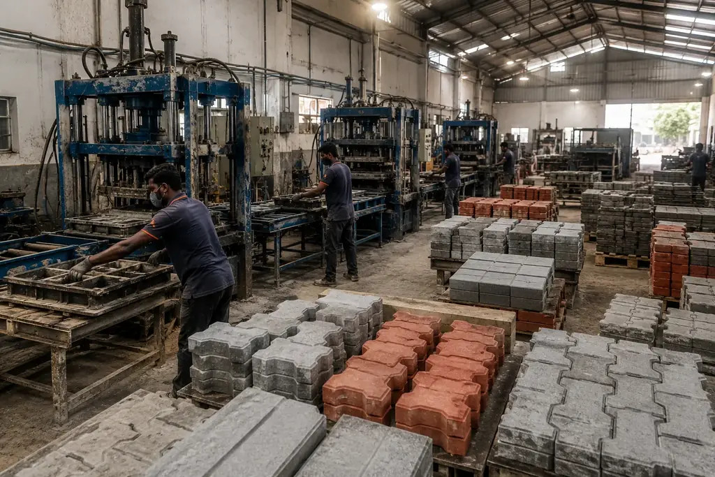 Icon Maruti Industries concrete paving factory at Ibrahimpatnam, Vijayawada